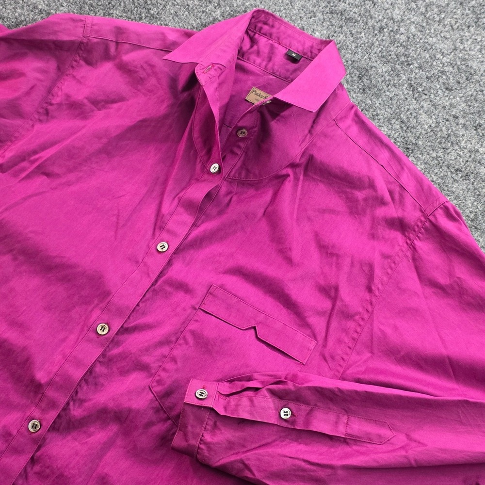 Pinky & Dianne Shirt Magenta Purple Cotton Button Up Blouse Size 8 Vintage  W‎